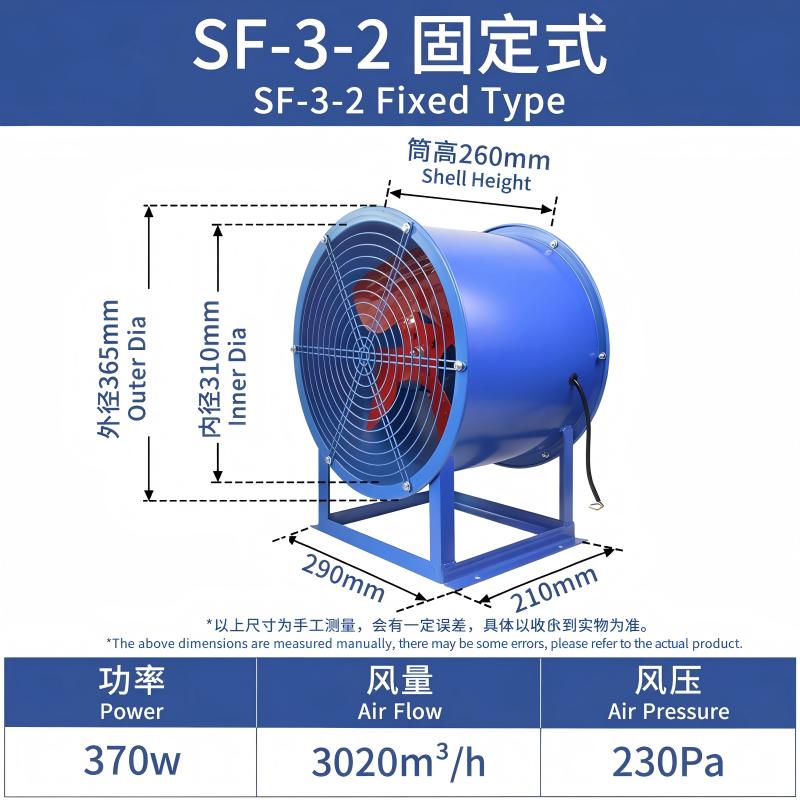Duurzame 220V vaste axiale ventilator